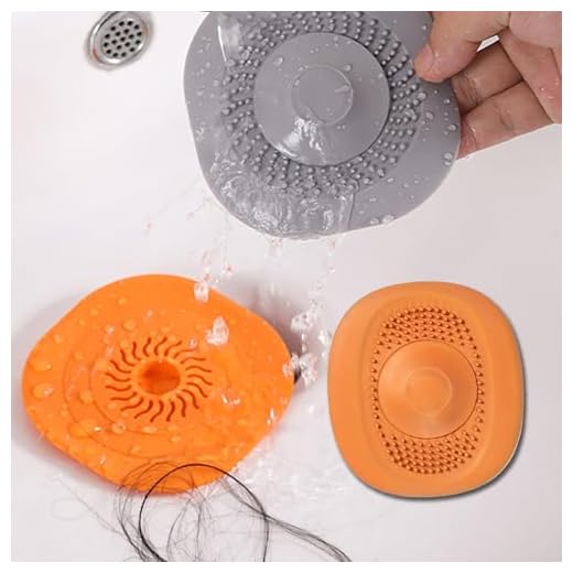Silicone Drain Cover, Anti-Clog Sink Strainer Hair Catcher for Bathroom, Kitchen, Shower Drain Protector