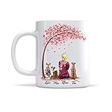 Bristow Personalized Dog Mug Custom Name Just A Girl Who Loves Dogs Mug Dog Mom Fur Mama Mug Valentines Birthday for Dog Lover Dog Memorial Cup for Her Pet Mug 11-15oz Coffee Mug 3