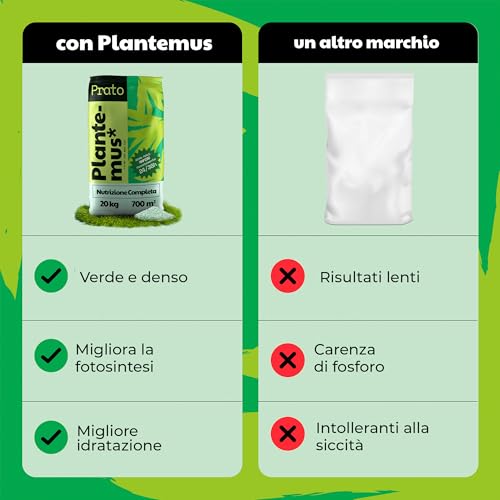 Plantemus Concime Prato Complete - Npk (12-11-18) + Micronutrienti, Verde, Denso E Durevole, Granulare In Perle Ultrasolubili, 20 Kg Copre 700 M² - 4