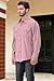 Cromoncent Mens Flannel Shirts Business Casual Long Sleeve Button Down Shirts, Flannel Pink,Medium
