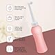 500ml Po Dusche mit Reiseetui, Einziehbare Portable Bidet für Reisen und Zuhause - Ersetzt Feuchttücher, spart Toilettenpapier, Hygienische Intimdusche Podusche für Frau Wochenbett (500ml-Rosa)