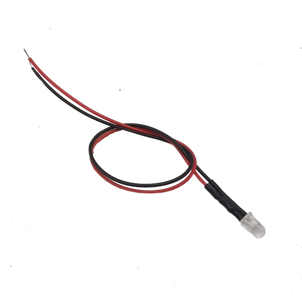 20 LED Blu 3mm Precablati - 12V, Con Resistenza 560 Ohm, Cavo 20 Cm, Lente Trasparente - Foto 8