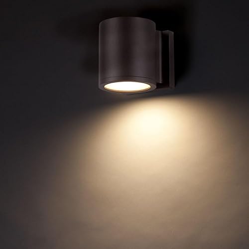 Miniatura 8 de WAC Lighting WS-W2605-BZ Tubo LED Lámpara de pared para exteriores, luz individual amigable con el cielo oscuro, 3000K, bronce