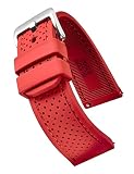 ALPINE Sporty Premium Soft Silicone 22mm Watch Band - Replacement Rubber Watch Bands for Women & Men - Waterproof Quick Release Watch Straps - Compatible with Regular & Smart Watch Bands(Red) -  ALPINE INTERNATIONAL