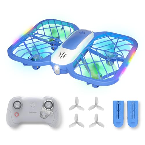 UranHub Drones for Kids, Mini Drone with 5 Lighting Modes, 22-Min Flight Time RC Drone with 2...