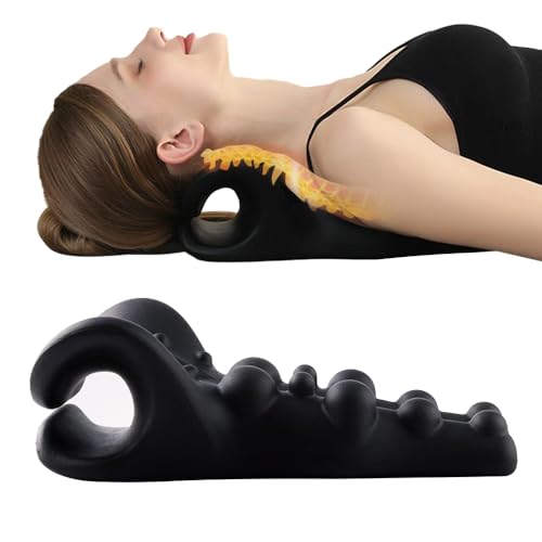 PTtrac Neck and Shoulder Massager,Neck Pillow for Pain Relief Deep Tissue-Cervical Neck Pillow for Neck Pain Relief,TMJ & Tension Headache Relief,Cervical Alignment & Back Stretch Gifts for Men&Women