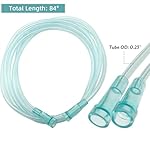 3 Pack Oxygen Mask for Face Adult with 7 Ft Tube, Adult Oxygen Mask with Adjustable Elastic Strap - Adult Elongated XL,Green - Image 4
