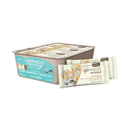 GoMacro MacroBar Organic Vegan Protein Bars - Coconut + Almond Bu...