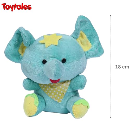 Image of TOYTALES Stuffed Flora Elephant Cute Hanging Plush Soft Toy for Girls & Boys | Stuffed Animal Soft Toy for Kids| Small Size Cute Plush Huggable Toy (Color May Vary)
