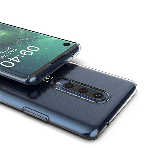 Image of NISHTECH for OnePlus 8 5G Premium Transparent Hybrid Soft Slim Dust Proof Back Case Cover with Camera Protection