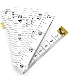 PRECISE MEASUREMENTS: Clear, easy-to-read markings in inches with 1/16 inch increments for accurate measuring up to 60 inches or 150 centimeters DURABLE CONSTRUCTION: Made from high-quality flexible material with metal end cap for long-lasting use FL...