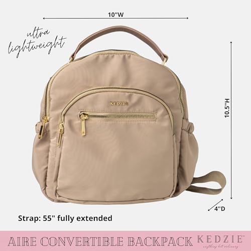 Image of KEDZIE Aire Convertible Backpack Purse Fashion Crossbody Carry On Bag for Women