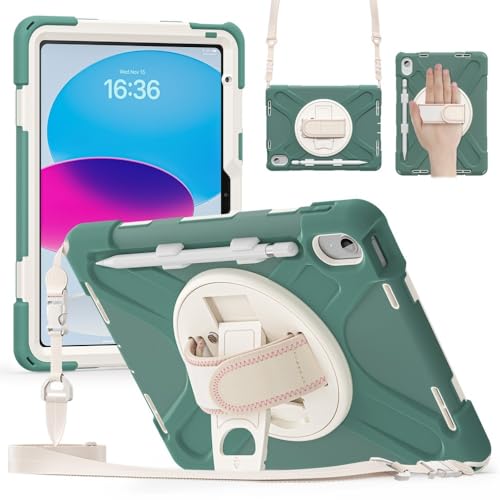 Coque antichoc iPad 11e génération A16 pour éviter les bris d'écran avec sangle
