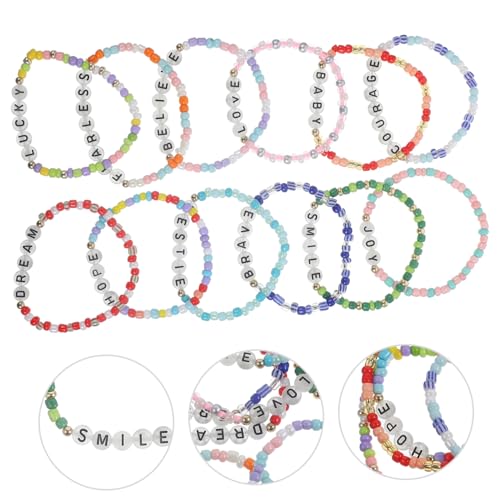 Pulseras de la amistad anti tirones pack ajustable con letras oscuras para evitar pérdidas en niñas 6