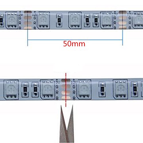 Tira LED RGB impermeable 10m con control remoto y fuente 12V miniatura 3