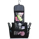 ✅ PRAKTISCH IM ALLTAG – Die funktionale Toilettentasche lässt sich mit dem Metallhaken problemlos an allen Türen/Duschen & im Badezimmer aufhängen. Ein Tragegriff erleichtert das Transportieren