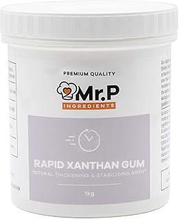 Mr.P Ingredients Xanthan Gum 100g Premium Quality Powder Ideal for Making Soups Sauces Gluten Free Baking Ice Cream Vegan Vegetarian Gluten Free Halal Kosher Non-GMO (Recyclable Pot)