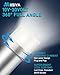 Miisiya 1820 Bulb 1445 1816 1815 1818 1819 757 53 57 313 BA9S Led Bulb 10-30Volt for Train Lights,House Number Light Bulb,Bingo Board Display and Industrial White 10Pack