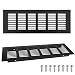 Produktbild ZDNT 2 Pcs Lüftungsgitter 250mm Lüftungsgitter Belüftungsgitter,Aluminium Lüftungsgitter,Abluftgitter Türlüftung Rechteckig Abluftgitter Schwarz für Belüftung von Schränken und Schlafzimmern