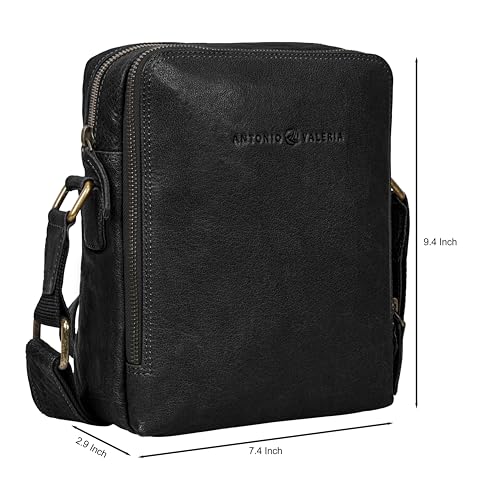 ANTONIO VALERIA Alex Washed Leather Crossbody Bag3