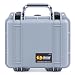 Pelican Protector 1200 Case by ColorCase - Silver - Small Size Waterproof Case with Pick & Pluck Foam & Convoluted Lid Foam - Black Latches