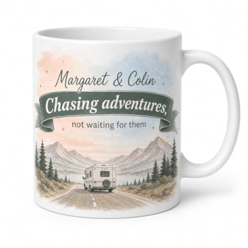 Personalised Adventure Before Dementia Mug Retirement Motorhome...
