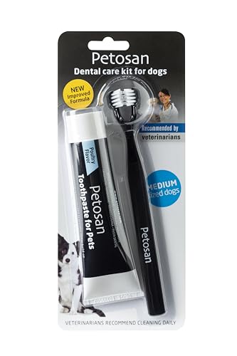 Petosan Kit per la cura dentale per cani di media taglia