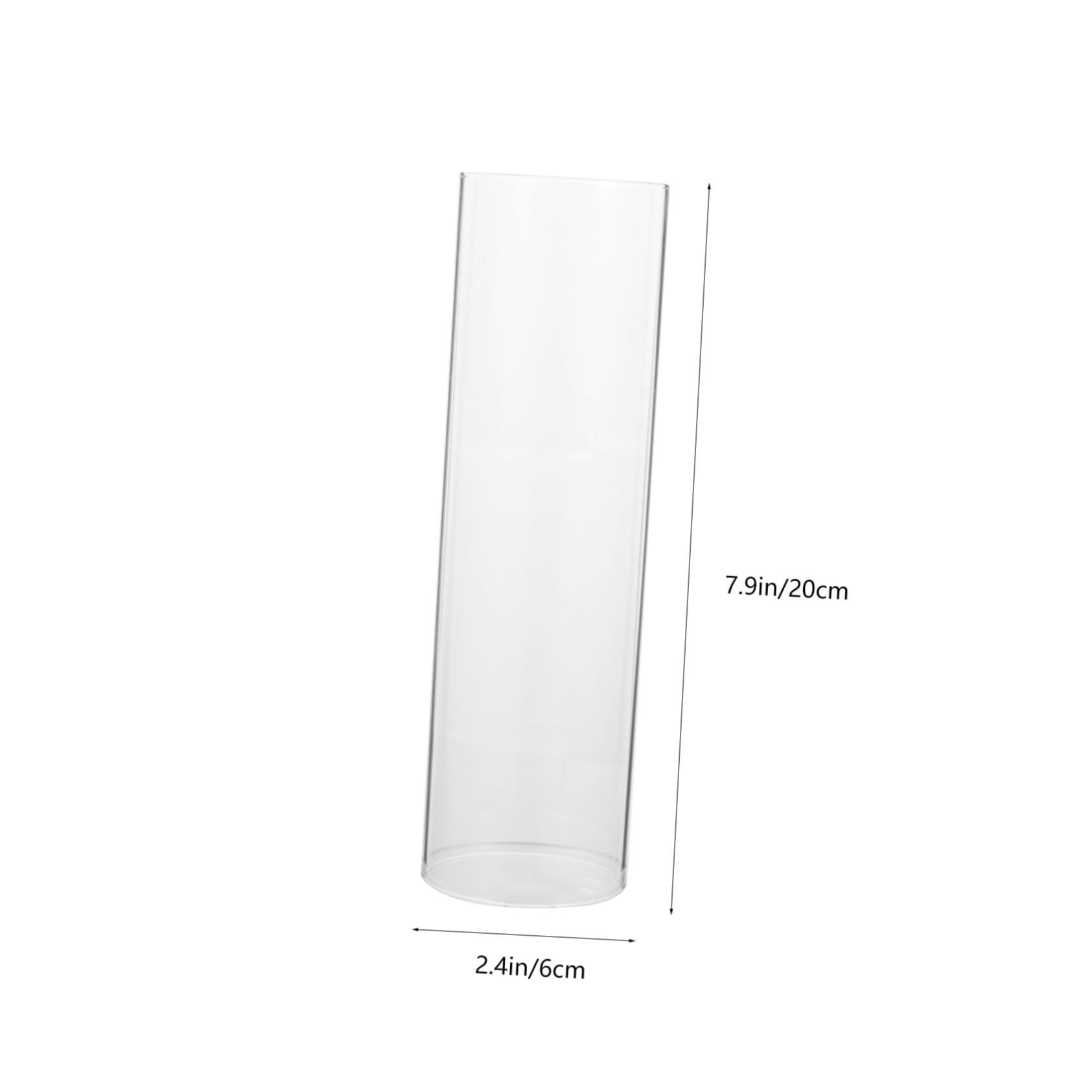 Abat-Jour en Verre Transparent pour Bougie Cylindrique, Lot de 4