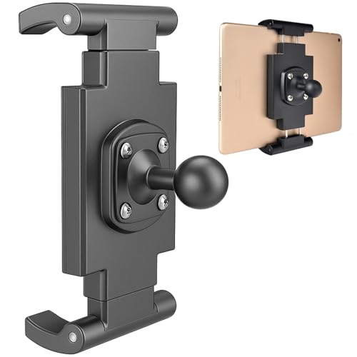 VAUBORTTI 1 Ball Tablet Holder Screw-Mounted Tablet Mount Compatible with RAM B Size System Adjustable iPad Holder for 7-12.9 Tablets Car Truck Boat Dashboard