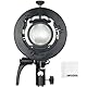 Godox S2 Speedlite Halterung Bowens Halterung für Godox Flash V1 V1Pro AD200Pro AD200 AD400Pro andere Blitzgeräte, präzise Neigungssteuerung S-Typ Blitzhalter für Fotografie Softbox,Regenschirm
