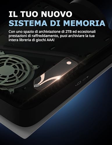 Sabrent SSD 2TB, SSD interno, SSD NVMe PCIe M.2 2280, Disco a stato solido ad alte prestazioni, Gen 4, Lettura fino a 7000 (MB/s), Rocket 4 Plus con dissipatore incluso (SB-RKT4P-PSHS-2TB) - Hdd - Immagine 2