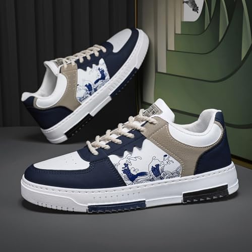 Men's Retro Fashion Low - top Casual Shoes - Niche Design for Spring & Autumn, Trendy Color - Matching, Lace - up for Outdoor, Campus & More2