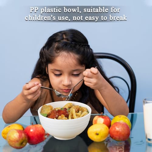 Miniatura 6 de Berglander Cuencos De Plástico Blanco 12 Piezas 750ml, Cuenco De Ramen Reutilizable, Cuencos De Sopa, Cuenco De Cereales Para Adultos, Niños, Hogar, Restaurante, Jardín, Picnic, Camping