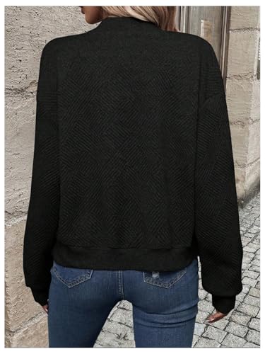 SOLY HUX Women's Bomber Jacket Fall Fashion Lightweight Zip Up Long Sleeve Casual Jacket2