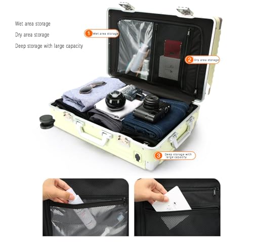 Suitcase, Travel Suitcase, Aluminum Frame, Swivel Wheel Suitcase, Large Capacity Suitable for Boys, Girls, and Students,1,22in4