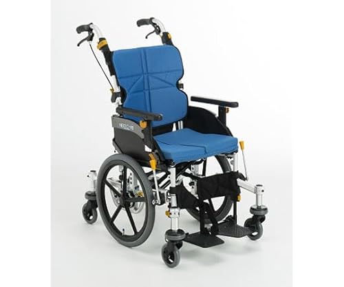 松永製作所 車椅子・介護用品 ネクストコア・くるり 介助型車いす・中床用 ハイブリッドタイヤ仕様 ブルー NEXT-81B HB F-2