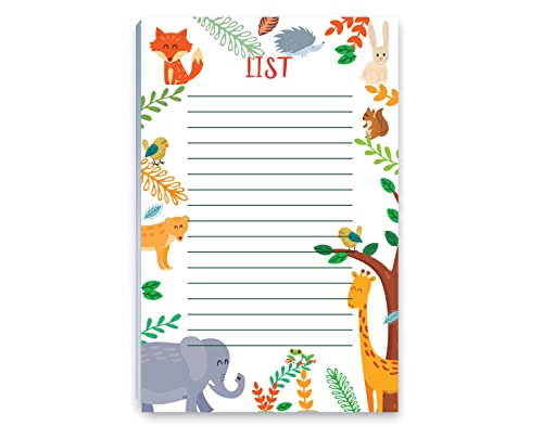 Stonehouse Collection Fun Animal To Do List Notepad- 8.5" x 5.5"