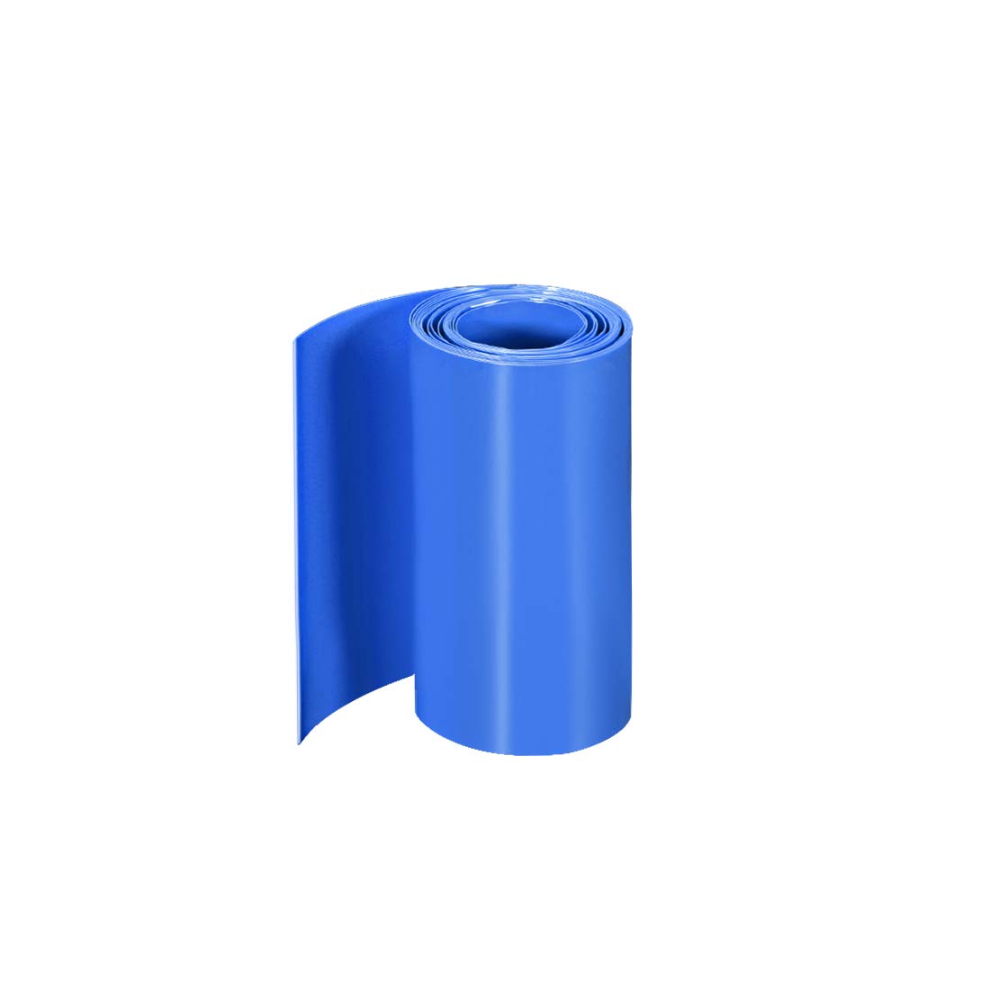 uxcell PVC Heat Shrink Tube 80mm Flat Width Wrap for Three 18650 5 Meter Blue