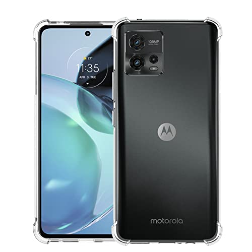 GEJEFA Funda para Motorola Moto G72, Flexible Ultrafina Silicona TPU Case con Esquinas Reforzadas Carcasa Protector para Motorola Moto G72, Transparente