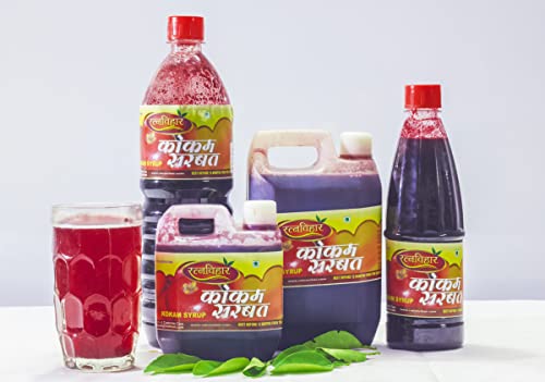 RATNAVIHAR Kokum Syrup – Concentrated Sharbat/Squash of Kokum Fruit for making Kokam Soft Drink (500 ML)