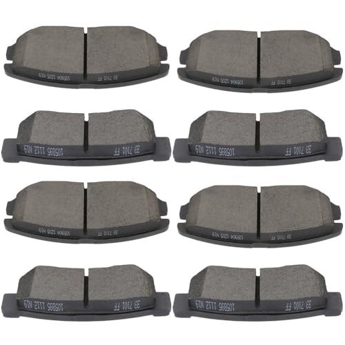 Image of Ceramic Pads Kits, D1125 D813 SCITOO 8pcs Front Rear Brakes Pads Set Fit For Hyundai Azera 2006-2009,For Hyundai Sonata 2006-2008