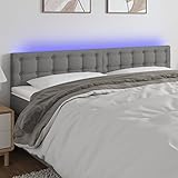 lapooh testiera a led grigio scuro 160x5x78/88 cm in tessuto,testiere letto,testiera a led,testiera,testiera moderna(spu:3122053)