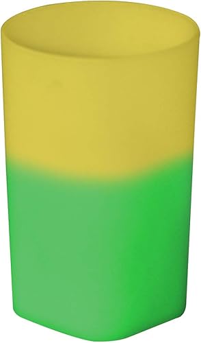 Miniatura 6 de Vaso de chupito de plástico que cambia de color de 2 onzas, parte inferior cuadrada única, libre de BPA y reutilizable, diseño de parte superior