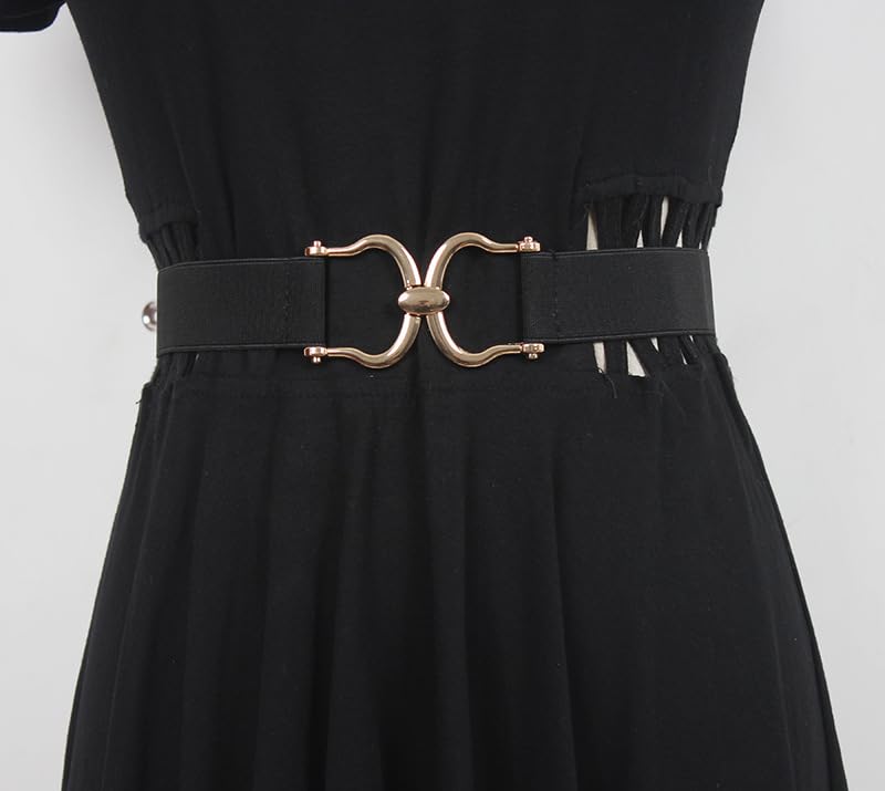 Women's Thin Elastic Corset Waist Belts Stretch Cinch Wrap Around Boho for Vintage Waistband Dresses2