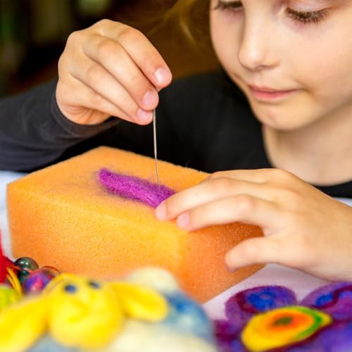 Lana de merino para fieltro aguja sin enredos, vellón 36 colores para manualidades DIY 7