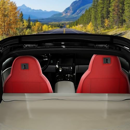 Image of GIANT PANDA Front Car Seat Covers Customized Fit 2005-2013 Chevy Chevrolet Corvette C6 Standard Seats, Leather, Black&Red