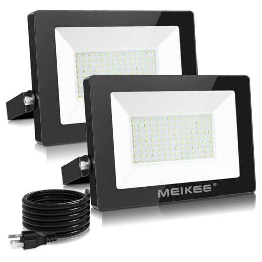MEIKEE 54 W utomhus strålkastare LED trädgård säkerhetsbelysning, 5 500 lumen superljusa LED-spotlampor IP66 vattentät dagsljus vit förpackning med 2