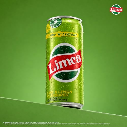 Image of Limca Soft Drink - Lemon Flavor, 300ml Tin