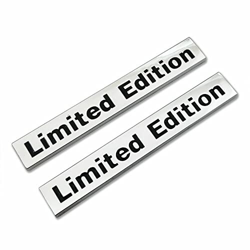 Image of 2X Limited Edition Sport Car Trunk Rear Emblem Door Fender Tailgate Nameplate Fit for Universal Car Truck (Chrome Black)