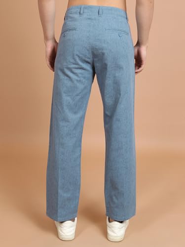 Image of Highlander Men's Ankle-Length Straight Fit Trousers | Modern Style & Comfort | Perfect for Casual & Formal Wear | Trouser for Men | Men Trousers | Trousers for Man | Pants for Man